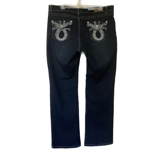 DKIN Distressed Jeans with Pocket Embellishments Size 16W - Picture 3 of 12